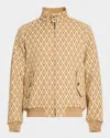 Valentino Mens  Logo-embroidered Relaxed-fit Wool Bomber Jacket In Camel/cream