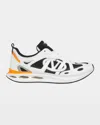 Valentino Vlogo Easyjog Sneakers With Contrast Accents In Black/white