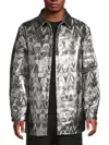 Valentino Men's V-pattern Metallic Shirt Jacket