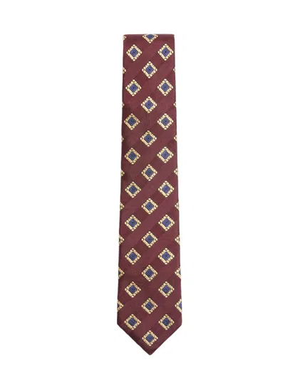 Valentino Garavani Men's Valentie Patterned Tie In Silk, Wool, And Jacquard In Green