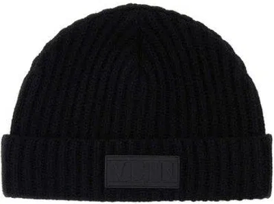 Valentino Garavani Men's  - Knitted Virgin Wool Hat In Black