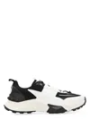 Valentino True Act Leather-trimmed Mesh And Rubber Sneakers
