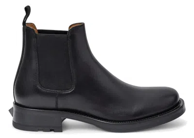 Pre-owned Valentino Garavani Men's  Roman Stud Leather Ankle Boots Sneakers In Black