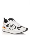 Valentino Vlogo Easyjog Sneakers With Contrast Accents In Black/white