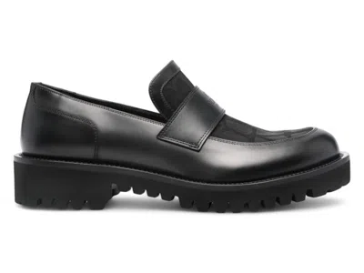 Pre-owned Valentino Garavani Men's Valentino Toile Iconographe Loafers Sneakers In Black