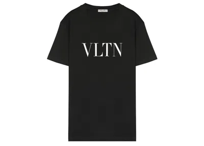Pre-owned Valentino Men's  Vltn Print T-shirt In Black/white