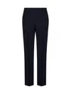 Valentino Pleated Straight Leg Trousers In Black