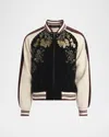Valentino Sequin And Bead-embellished Velvet Bomber Jacket