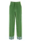 Valentino Garavani Velvet Trousers With Jacquard Hem