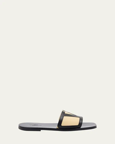 VALENTINO GARAVANI MEN'S VIVA SUPERSTAR LEATHER SLIDE SANDALS