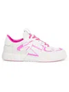Valentino Garavani Man Sneakers White Size 7 Soft Leather In White Pink