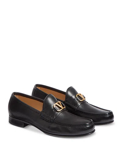 Valentino Garavani Vlogo Signature Black Loafer