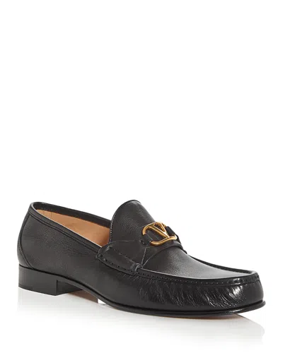 Valentino Garavani Men's Vlogo Loafers In Black