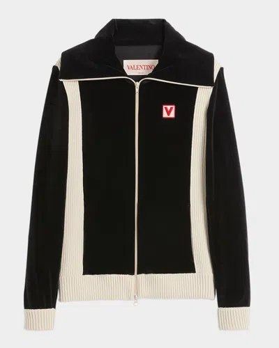 VALENTINO MEN'S VLOGO PANELED TRACK JACKET