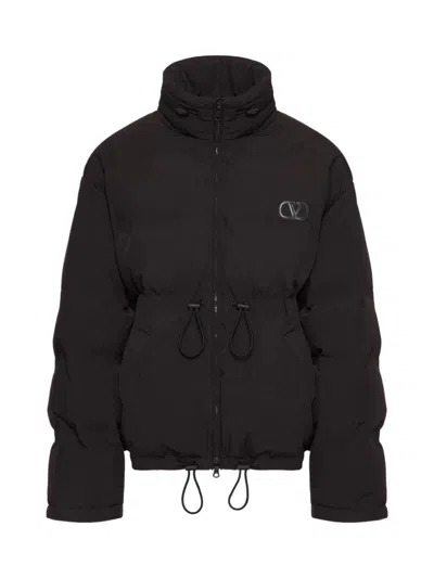 Valentino Men's Vlogo Puffer Jacket In Black
