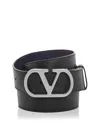 Valentino Vlogo Reversible Belt For Formal And Casual Occasions In Black