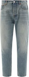 Valentino Blue Cotton Jeans In Light Blue
