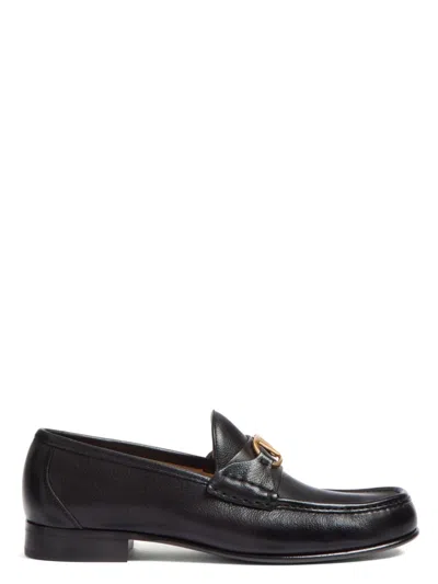 VALENTINO GARAVANI MEN'S VLOGO SIGNATURE LEATHER LOAFERS