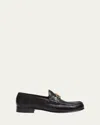 Valentino Garavani Vlogo Signature Loafer With Gold-tone Logo Detail In Black