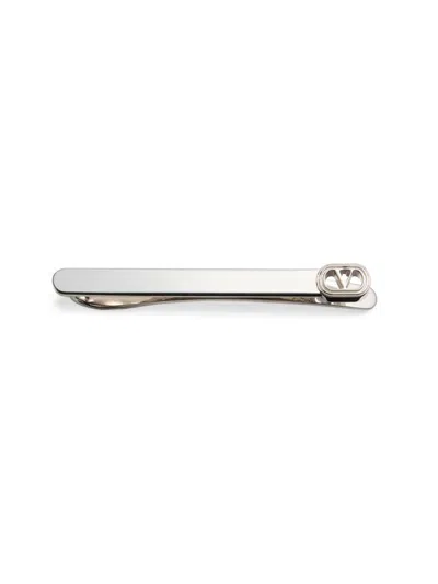 Valentino Garavani Men's Vlogo Signature Metal Tie Clip In Transparent