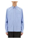 Valentino Camicia Maniche Lunghe Celeste In Blue