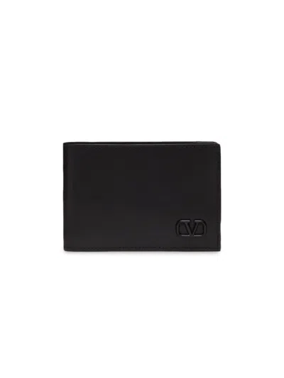 Valentino Garavani Men's Vlogo Signature Wallet For Us Dollars In Black