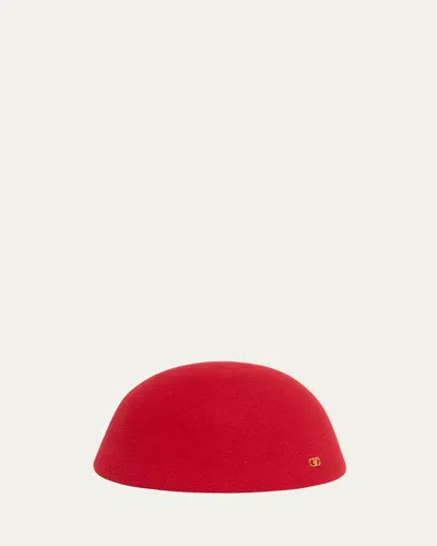 Valentino Garavani Men's Vlogo Signature Wool Beret In Red