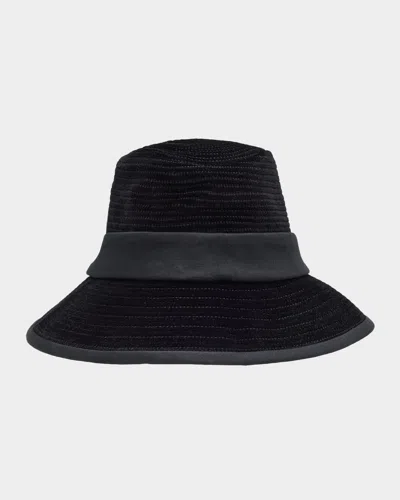 Valentino Garavani Men's Vlogo Velvet Fedora Hat In Black