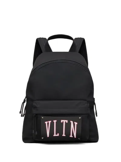 Valentino Garavani Men's Vltn College Logo Backpack In Black