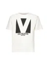 Valentino Mens Avorio Logo-print Crew-neck Cotton-jersey T-shirt In White