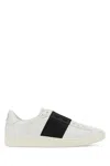 Valentino Garavani Minimalist Leather Sneakers With Contrasting Stripe Detail And Vlogo Signature In White
