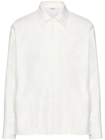Valentino Men's White V Detail Jacket For Ss24
