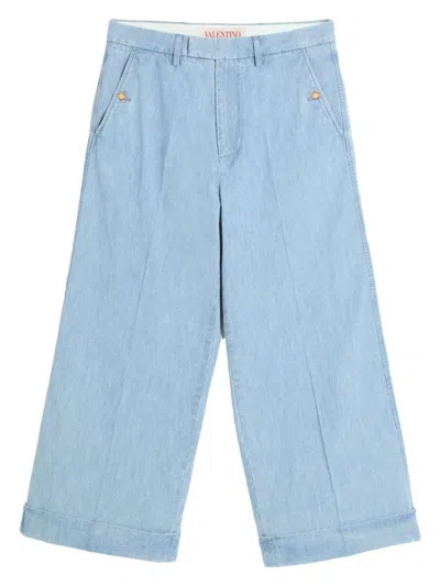 VALENTINO MEN'S WIDE JEANS WITH CUFF