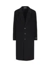 Valentino Garavani Wool Blend Coat In Black