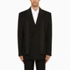 Valentino Elegant Black Wool Double-breasted Jacket In Black