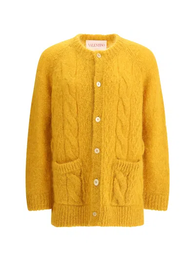 VALENTINO VALENTINO MEN WOOL MAXI CARDIGAN