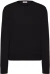 Valentino Garavani Man Sweater Black Size L Virgin Wool In Black