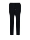 Valentino Regular Fit Black Jogging Pants In Wool-mohair Blend In Black