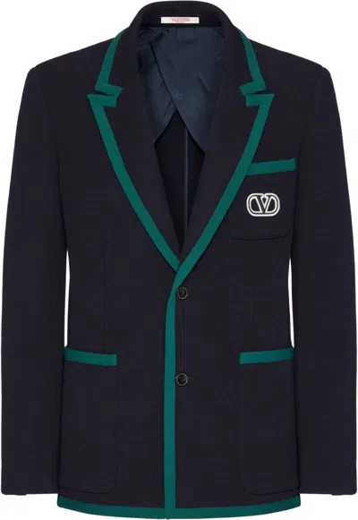 VALENTINO MEN'S WOOL SINGLE-BREASTED BLAZER