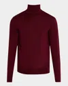 Valentino Men's Wool Turtleneck Sweater In Burgundy