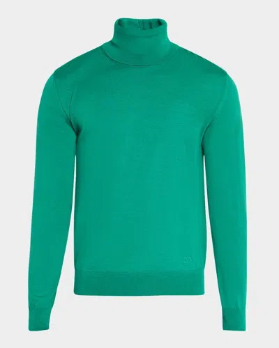 Valentino Men's Wool Turtleneck Sweater In Pale Green