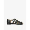 Valentino Studshield Fisherman Sandals In Calf Leather In Black
