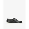 Valentino Leather Palm Avenue Boat Shoes