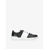 Valentino Garavani Open Leather Sneakers With Contrast Band And Stud Details Shoes In Multi