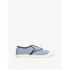 Valentino Bay By Bay Bicolor Canvas Low-top Sneakers In Blue Other