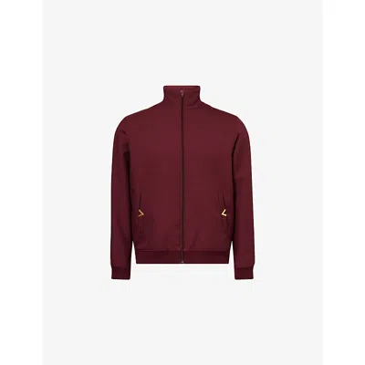 Valentino Mens Bordeaux Vlogo Woven Track Jacket In Multi