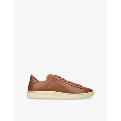 Valentino Garavani Royco Trainer In Nappa Calfskin In Tobacco