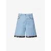 Valentino Tailored Shorts With Floral Trim And Pockets