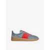 Valentino Garavani Men Upvillage Low Top Sneaker In Split Leather And Calfskin Nappa Leather In Grey/other