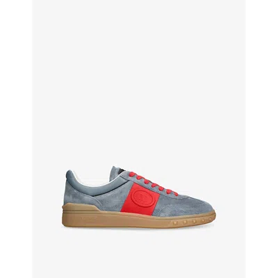 VALENTINO GARAVANI MENS UPVILLAGE BRANDED SUEDE LOW-TOP TRAINERS GREY/OTHER EUR 44 / 10 UK